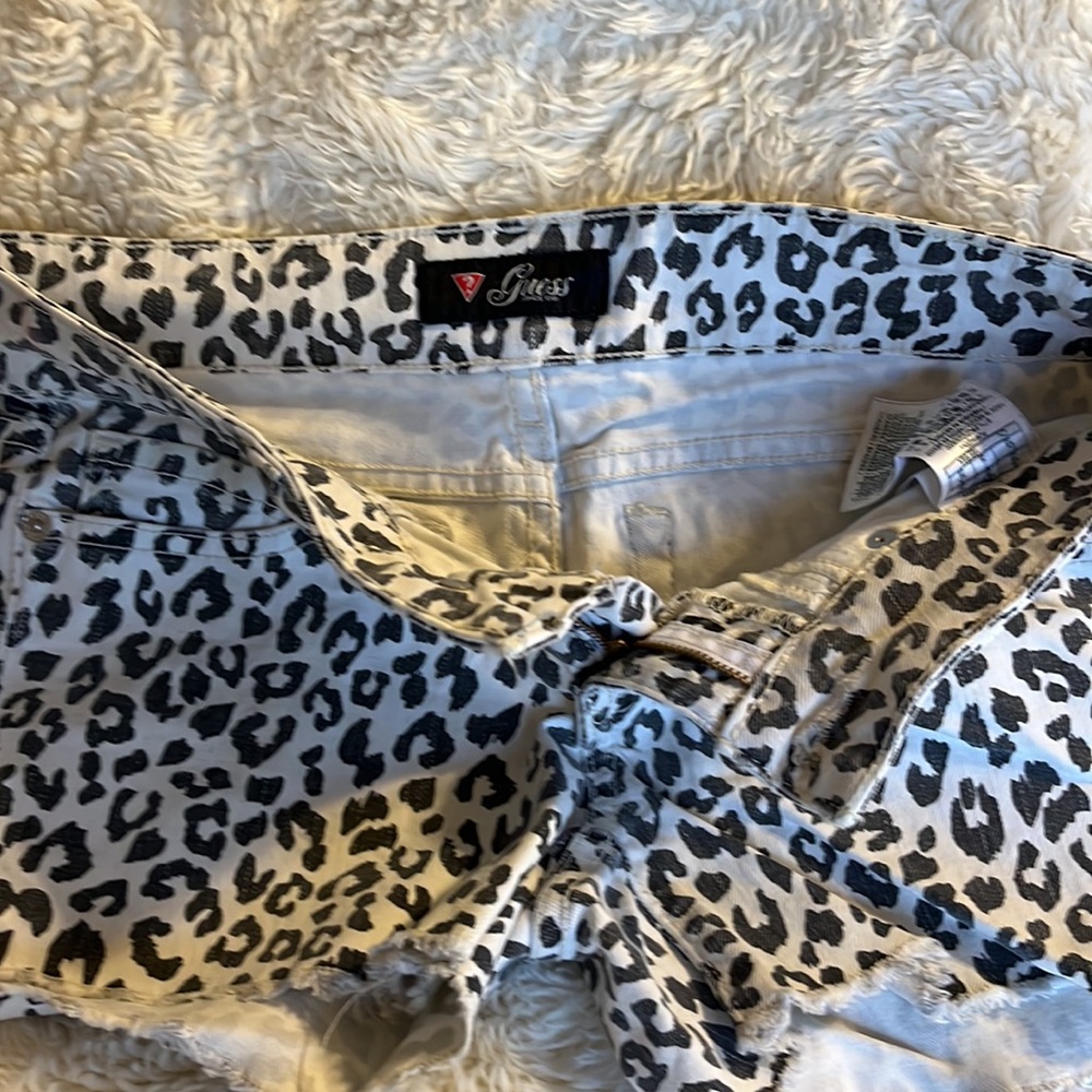 Guess shorts. Animal print. Gently used. - Picture 3 of 4